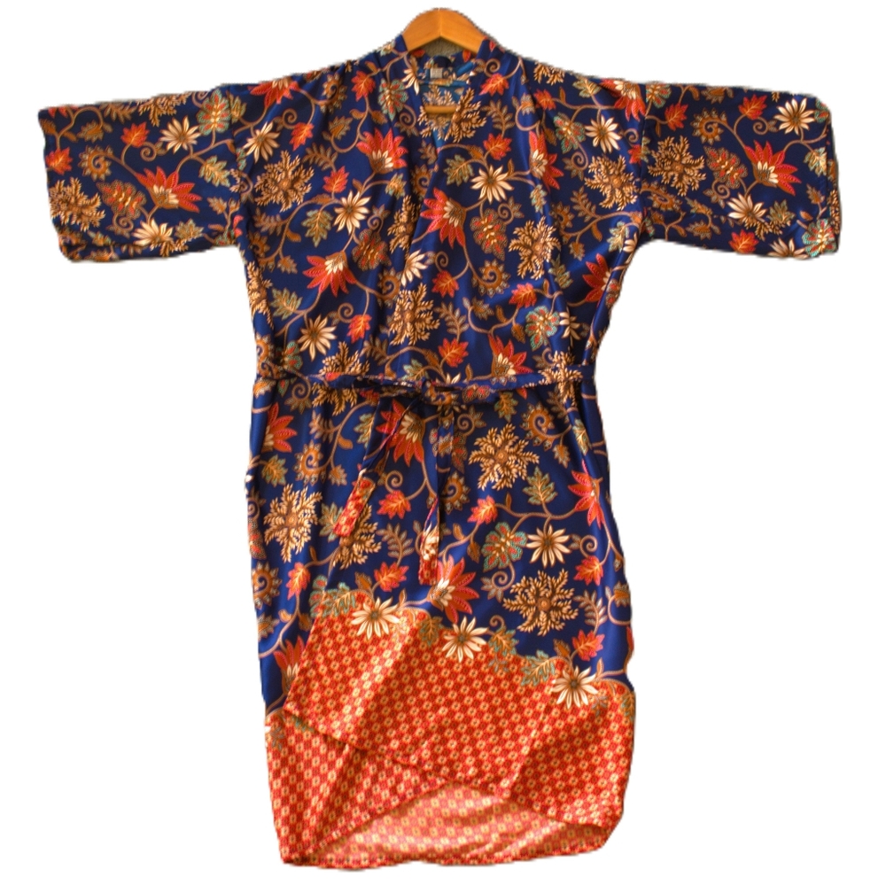 NEW Balinese Silk Kimono navy - Unisex